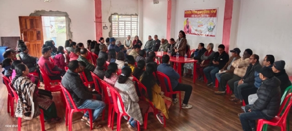 वार्ड नम्बर 20 मा भागोप्रमोको चुनावी सभा र बुथ स्तरीय चुनाव कमिटी गठन