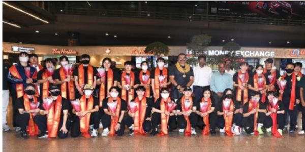 एफआईएच हकी महिला विश्व कप क्वालिफायरका लागि कोरिया र वेल्सका टोलीहरू हैदराबाद पुगे