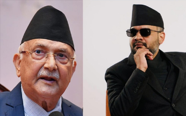 बालेन शाह र के पी ओली।