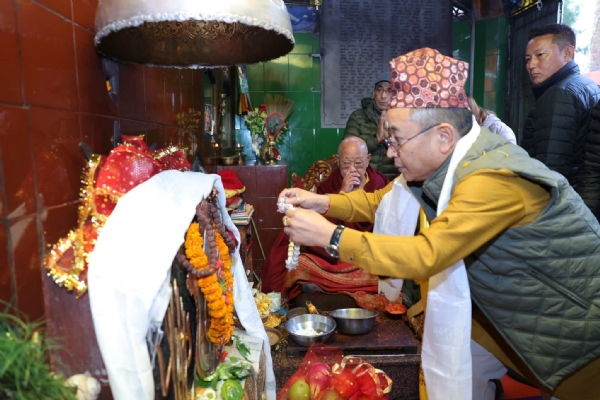 PS Tamang in Mahakal mandir