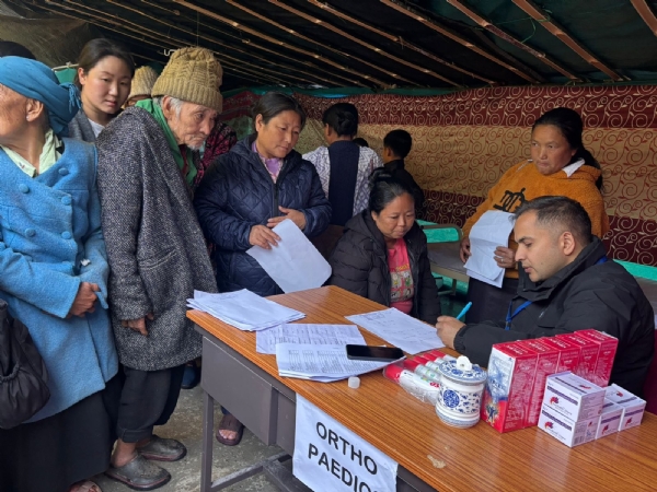 जङ्गुको हि-ग्याथाङ प्राथमिक स्वास्थ्य केन्द्रमा नि:शुल्क मेगा स्वास्थ्य शिविर सम्पन्न