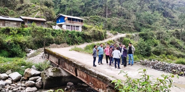 ग्राम विकास विभागका प्रमुख अधिकारीहरूको स्थलगत निरीक्षण