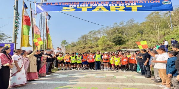 लिङ्केमा नशा मुक्त सिक्किम सम्बन्धी मिनी म्याराथन  सम्पन्न