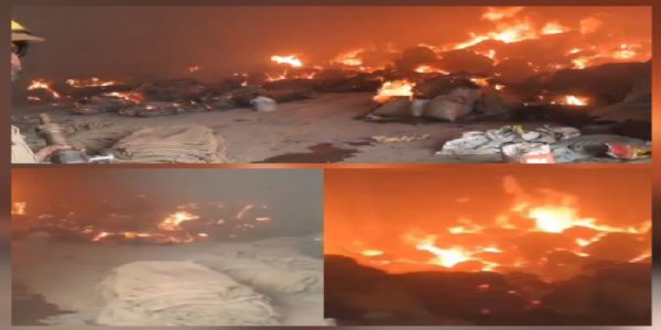 छत्तीसगढ़को कांकेर जिल्लाको राइस मिलमा भीषण आगलागी, लाखौंको नोकसान