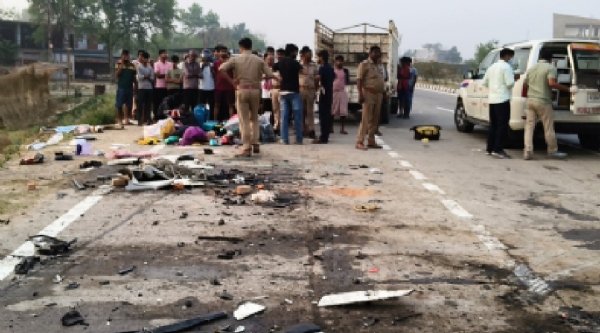 दुर्घटना स्थलको चित्र