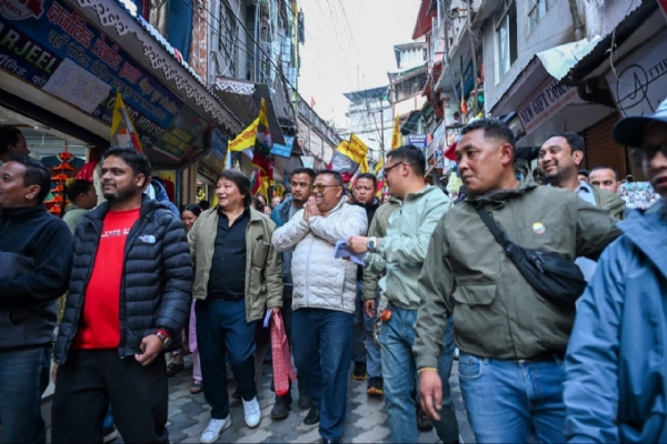 अनित थापाद्वारा दार्जिलिङमा बिजयकुमार राईको पक्षमा चुनाव प्रचार