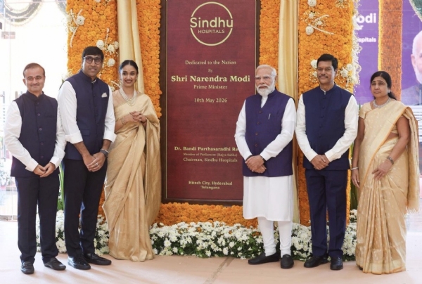 प्रधानमन्त्री मोदीले हैदराबादमा सिन्धु अस्पतालको उद्घाटन गरे