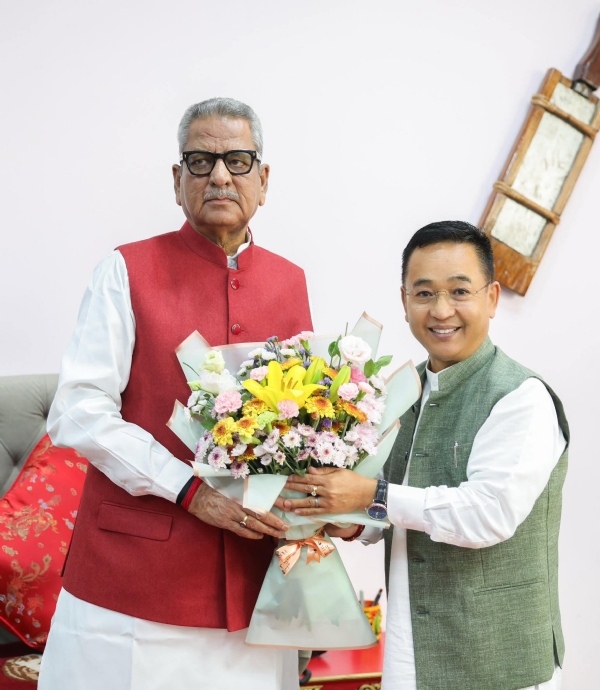 CM PS Tamang met governor