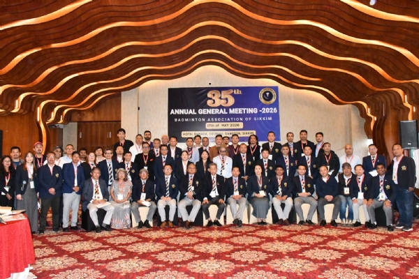 ब्याडमिन्टन एसोसिएशन अफ् सिक्किमको ३५औं वार्षिक साधारण सभा सफलतापूर्वक सम्पन्न ब्याडमिन्टन एसोसिएशन अफ् सिक्किमको ३५औं वार्षिक साधारण सभा सफलतापूर्वक सम्पन्न