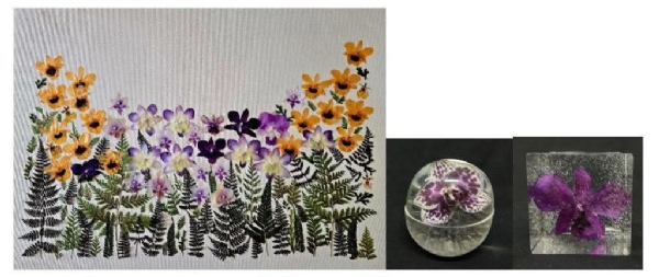 Pressed orchid painting Pressed orchid painting