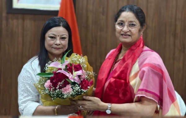 भाजपा सिक्किम महिला मोर्चा अध्यक्षले केन्द्रिय मन्त्री अन्नपूर्ण देवीसॅंग भेट गरिन्