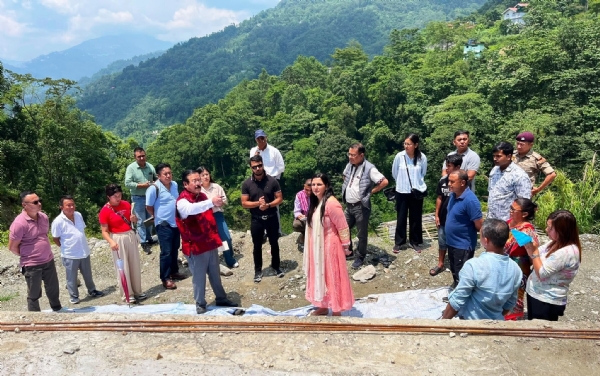 माटो भासिने घटनापछि बस्नेत झोडा परियोजनाको संयुक्त स्थल निरीक्षण