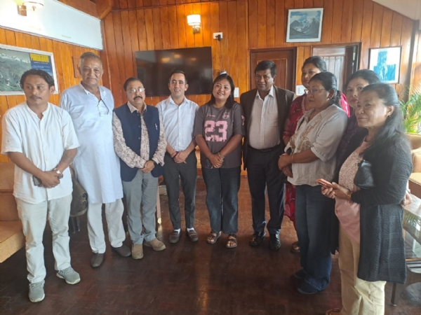 बंगाल विधानसभा अध्यक्ष रथिन्द्रनाथ बोसलाई खरसाङमा स्वागत