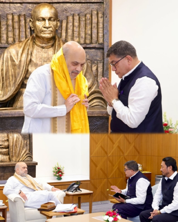 प्रदेश भाजपा अध्यक्ष र महासचिव केन्द्रिय गृहमन्त्री अमित शाहसँग।