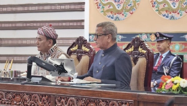 बजेट अधिवेशनलाई सम्बोधन गर्दै राज्यपाल। बजेट अधिवेशनलाई सम्बोधन गर्दै राज्यपाल।