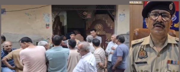 घटना स्थल की फोटो और घटना की जानकारी देते पुलिस अधिकारी घटना स्थल की फोटो और घटना की जानकारी देते पुलिस अधिकारी