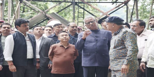 राज्यपालले समरदुङ सुरुङ दुर्घटनास्थलको स्थलगत निरीक्षण गरे