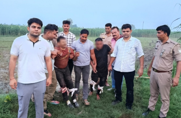 मुठभेड़ में घायल बदमाश पुलिस गिरफ्त में