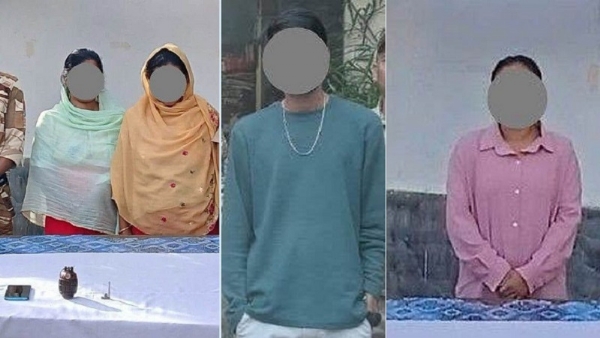 Images of the Two Arrested Women with Hand Grenade, NDPS Accused and KCP Woman Cadre in Manipur.