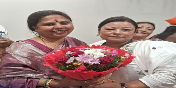 भाजपा नेतृ सृजना छेत्री भाजपा राष्ट्रिय महिला मोर्चाकी अध्यक्षको कार्यभार ग्रहण समारोहमा सहभागी