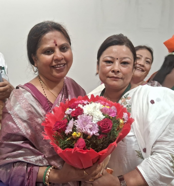 सृजना छेत्री र भाजपा महिला अध्यक्ष