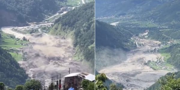 नेपालमा बाढीको कहर, चीन सीमा क्षेत्रमा राखिएका ५०० भन्दा बढी कन्टेनर बगे