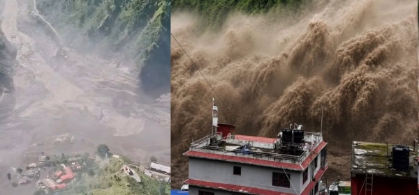 नेपाल में बाढ़ का कहर नेपाल में बाढ़ का कहर