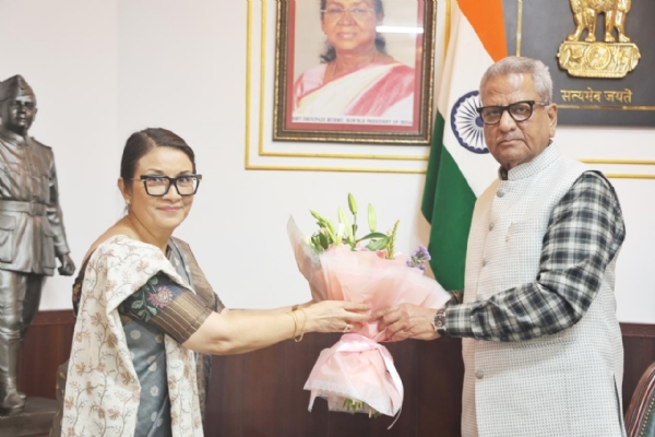 राज्य मानवाधिकार आयोगकी नवनियुक्त अध्यक्षको राज्यपालसॅंग शिष्टाचार भेट