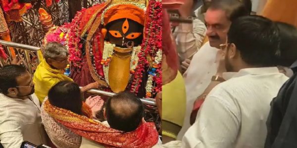 मुख्यमन्त्री शुभेन्दु अधिकारीसँग लगानीबारे छलफलअघि गौतम अडानी कालीघाट पुगे, पूजाअर्चना गरे