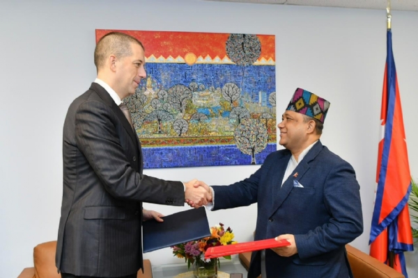 नेपाल और सर्बिया के विदेश मंत्रियों के द्वारा समझौते पर हस्ताक्षर
