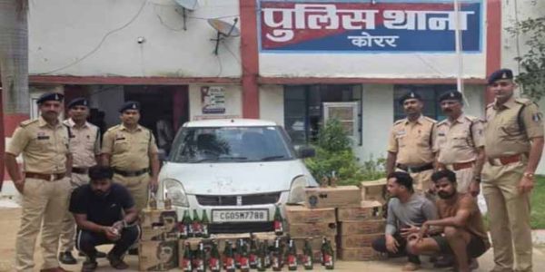 132 लिटर अवैध अङ्ग्रेजी रक्सी सहित तीन जना पक्राउ