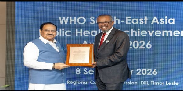 भारतको सार्वजनिक स्वास्थ्य उपलब्धिहरूलाई मान्यता प्राप्त, डब्ल्यूएचओद्वारा सम्मानित